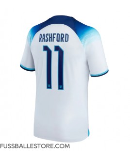 Günstige England Marcus Rashford #11 Heimtrikot WM 2022 Kurzarm